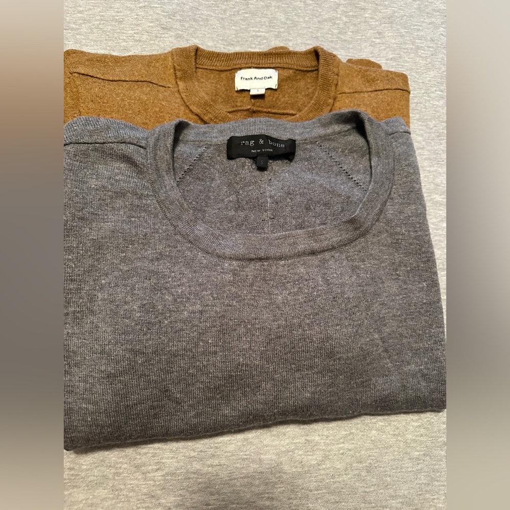 Rag & Bone and Frank & Oak Crewneck Sweaters lot